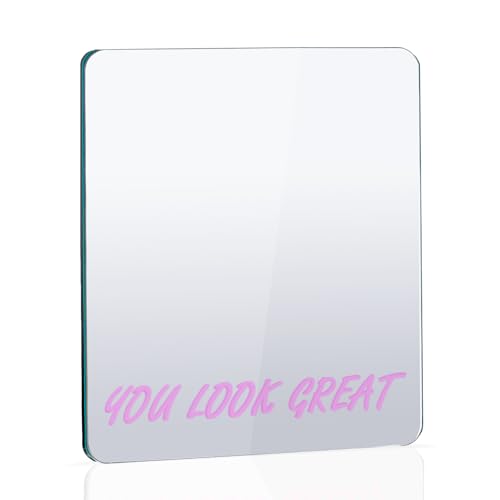 Magnetic Locker Mirror 6x7 Inches Frameless Safety Rounded Corners