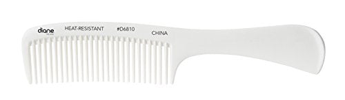 Diane Heat-Resistant Static-Free Shampoo Styling Comb - White
