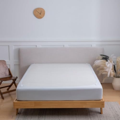 VTNXUN White Full Size Box Spring Cover 4-Way Stretch Elastic Mattress Protector