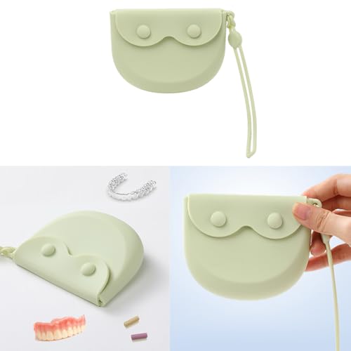 Silicone Retainer Case with Lanyard and Vent Holes for Mouth Guard
