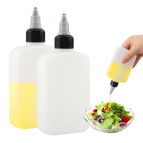 4oz Oil Dispenser Bottles - 2-Pack Twist-Top Squeeze Set for Camping