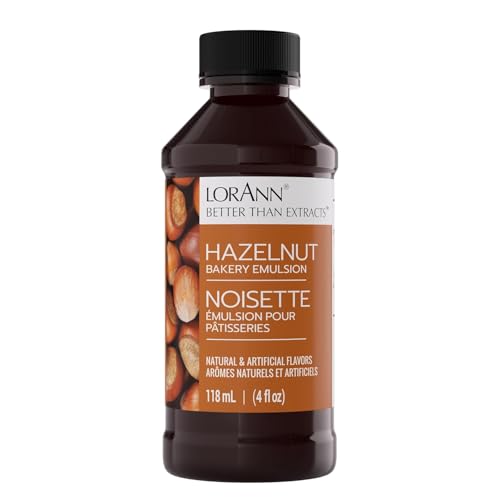 LorAnn Oils Hazelnut Baking Emulsion - Professional Flavoring, 4 Fl Oz