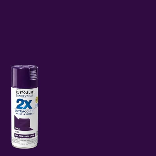 Rust-Oleum Painter's Touch 2X Ultra Cover Gloss Spray Paint, Purple, 12 oz (Pack of 4)