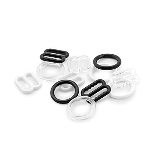 Dritz Lingerie Strap Slides - Clear, Black & White Set