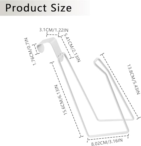 Abvsdu White Over The Tank Toilet Paper Holder Stand Bathroom Storage Dispenser