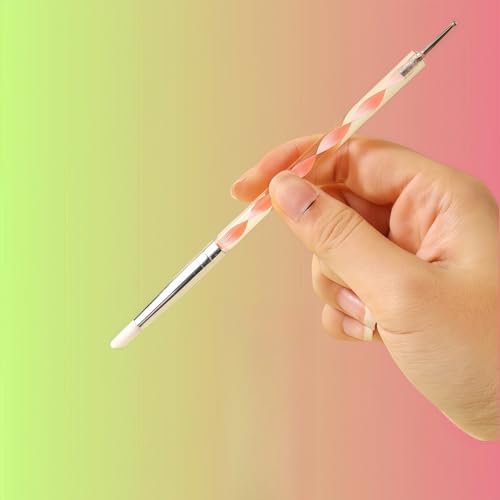 Dual-Ended Nail Art Dotting Tools & Silicone Sculpting Pens Set 5PCS