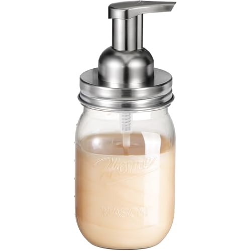 Amolliar 16oz Plastic Mason Jar Foaming Soap Dispenser - Eco-Friendly Kitchen & Bathroom Decor