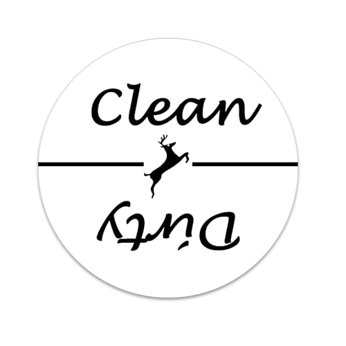 Clean Dirty Dishwasher Magnet - 3.15 Inch Acrylic Sign for Kitchen