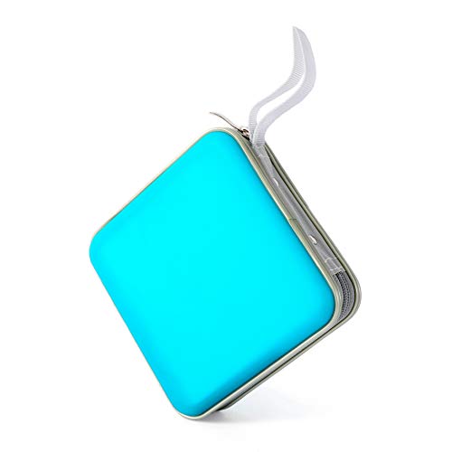 Portable CD/DVD Binder Wallet - 32 Capacity, Sky Blue