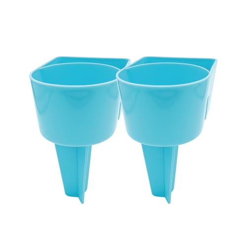 YISARSH Beach Cup Holder Set - Large Capacity, Blue, Pack of 2