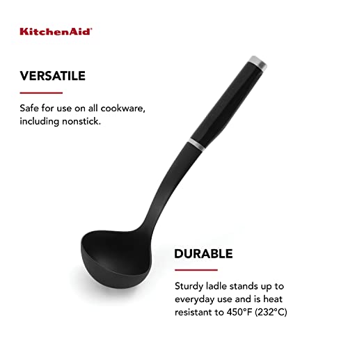 KitchenAid Classic Nylon Ladle Black - Pack of 12, Heat Resistant