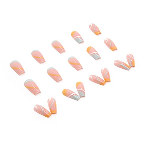 Vezocim French Press on Nails - Medium Reusable False Nails Kit