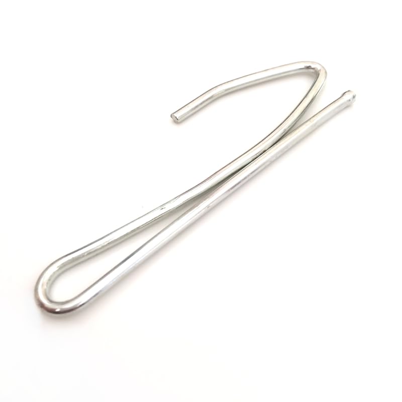 60 Pack Stainless Steel Pinch Pleat Curtain Hooks - 2.65"