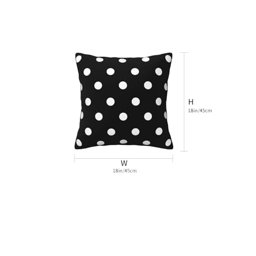 Sanghing Polka Dot Black & White 18x18 Inch Pillow Cover Set of 2 - Modern Farmhouse Decor
