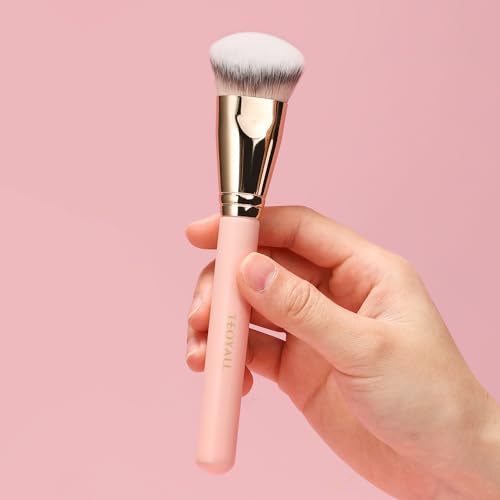 TEOYALL Cat Paw Foundation Brush - Large Angled Dense Makeup Brush for Liquid, Cream, and Powder