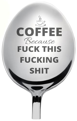 Funny Engraved Coffee Spoon - 304 Stainless Steel Long Handle