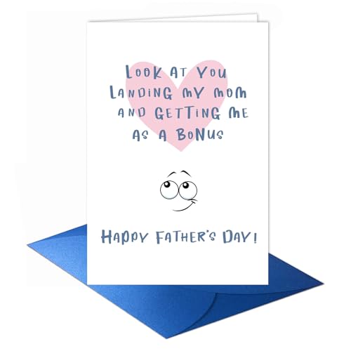 Funny Father's Day Card for Stepdad - 4x6 Card with Envelope