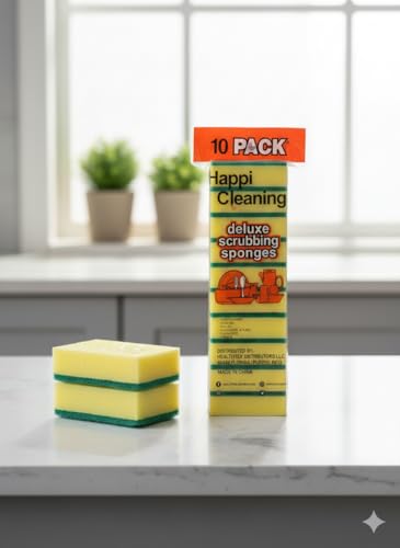 Happi Cleaning Heavy-Duty Scrubbing Sponges - 10 Pack