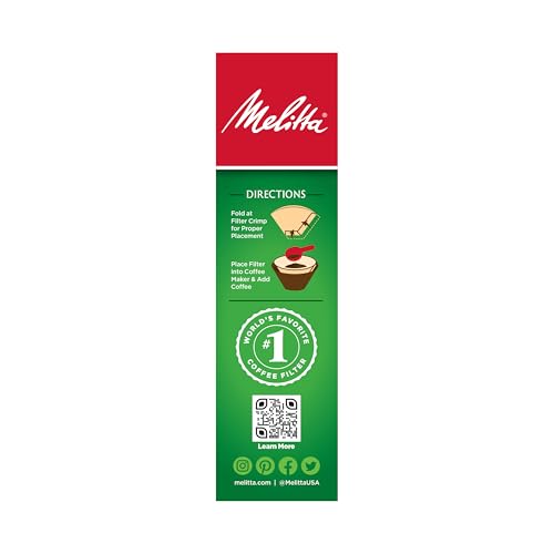 Melitta #4 Unbleached Coffee Filters - 100 Count Natural Brown