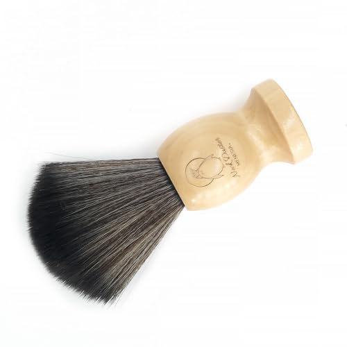 Menesia Small Barber Neck Duster Brush with Wood Handle