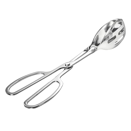 KBBYT 10-Inch Stainless Steel Scissor Tongs for Cooking, Grill & Serving