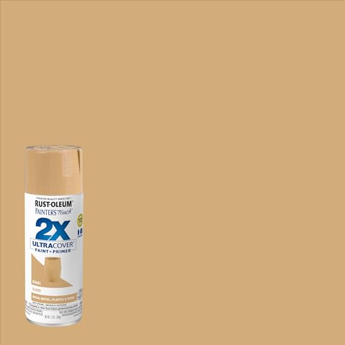 Rust-Oleum Painter's Touch 2X Spray Paint, Gloss Khaki, 6 Pack - 12 oz