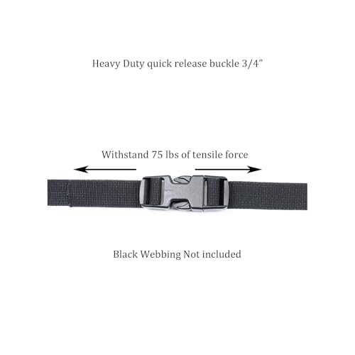 Heavy Duty Plastic Side Release Buckles Quick Release Snap Replacement Clips