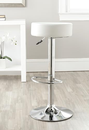 Safavieh Home Collection Jude White Adjustable Swivel Gas Lift 25.6-31.5-inch Bar Stool