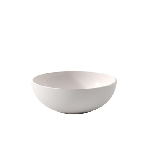 Villeroy & Boch NewMoon Medium Bowl for Soups and Crisp Salads, Premium Porcelain, White, Dishwasher Safe