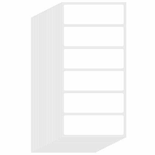 120 PCS Removable Rectangle Labels for Jars & Containers - 1x3 inch