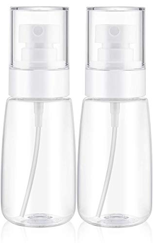 TOSERSPBE Fine Mist Spray Bottle 2oz Empty Travel Pump Containers 2-Pack