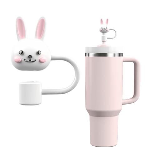 Silicone Rabbit Head Straw Cover for Stanley Cup 30oz & 40oz