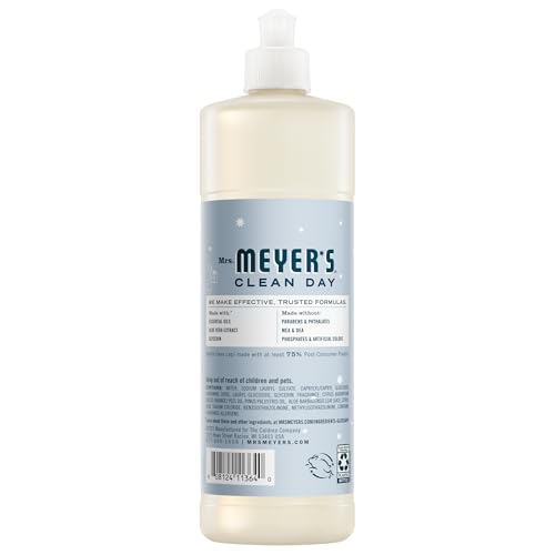 Mrs. Meyer's Clean Day Liquid Dish Soap, Snowdrop Scent, 16 Oz (Pack of 3)