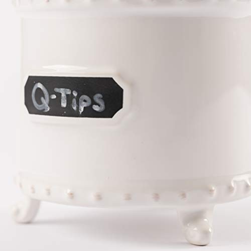Mud Pie Small Circa Chalkboard Label Bath Canister