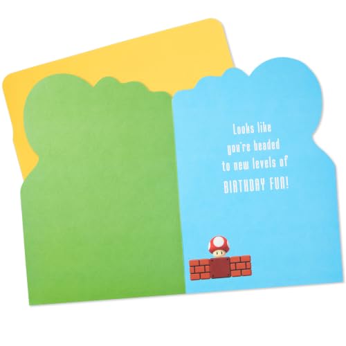 Hallmark Nintendo Super Mario Birthday Card - Holographic Gaming Card