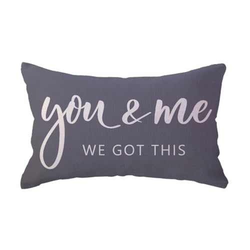 You & Me We Got This Grey Lumbar Pillow Cover - 12x20 Inch