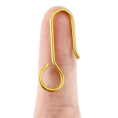 Hordion 60pcs Gold Metal Curtain Track Hooks - S-Shaped Shower Hooks