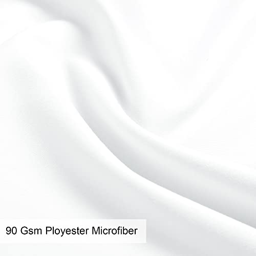 Microfiber Pillowcases Set of 2 with Zipper Closure, 14x20 White