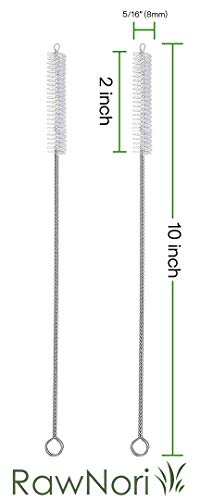 Stainless Steel Straw Cleaning Brush - 10 Inch Durable Bristle Cleaner