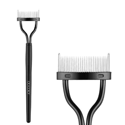 Docolor Metal Eyelash Comb & Lash Separator Tool with Cover