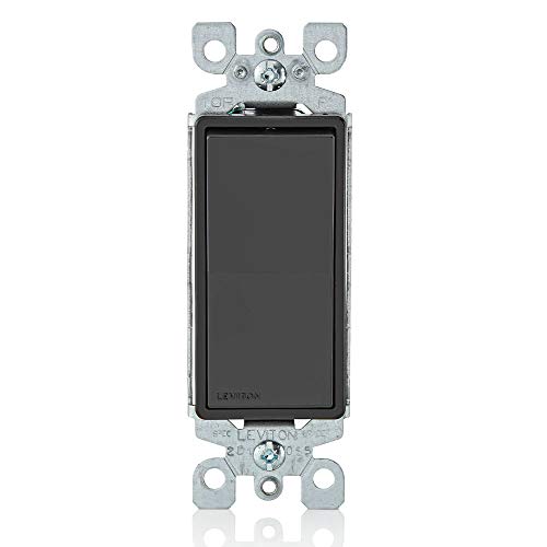 Leviton 15 Amp Decora Rocker Switch, 120/277 Volt, Black