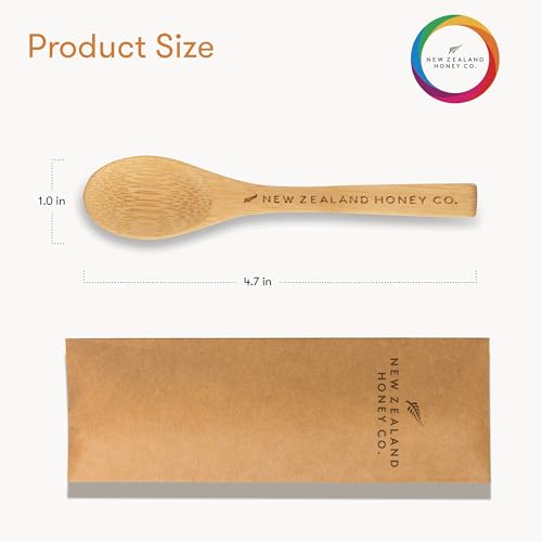 Manuka Honey Bamboo Spoon - Eco-Friendly & Reusable 4.7"