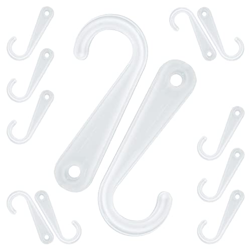 500 Pcs Clear J Hooks for Sock and Hat Display Hanger