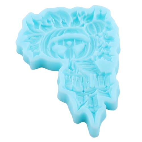 Halloween Fondant Molds - Pumpkin & Haunted House Silicone Mold