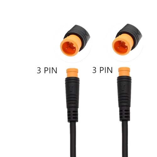3 Pin E-Bike Throttle Connectors Electric Bicycle 3 Pin Sensor Thumb Throttle Cable Compatible with Motor Waterproof Connectors Female-Female/Male-Male/Female-Male Cables