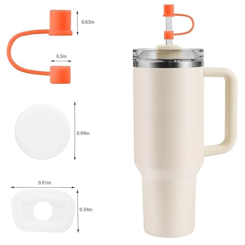 MOLOSLEEVE Silicone Straw Topper and Spill Proof Stopper Set for Stanley 40oz and 30oz Tumbler