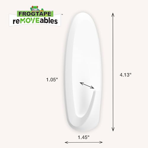 FrogTape reMOVEables Heavy-Duty Wall Hook - Holds 5 lbs - White