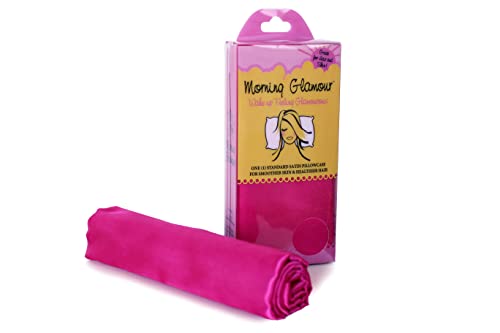 Morning Glamour Satin Pillowcase for Hair & Skin - Standard/Queen, Fuschia