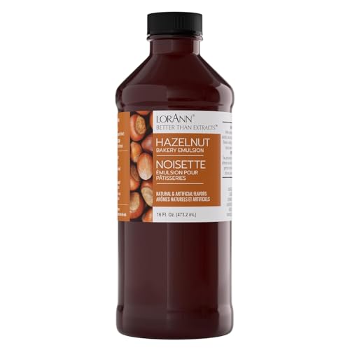 LorAnn Hazelnut Bakery Emulsion - Gluten-Free & Keto-Friendly, 16 Oz