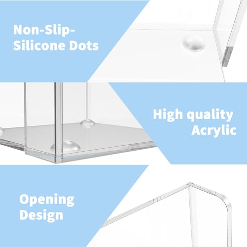 Clear Acrylic Sticky Note Holder for 3x3 Inch Notes - Desk Organizer